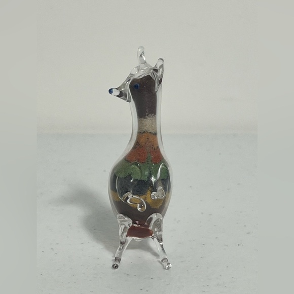 Small Blown Glass Sand Filled Kangaroo 3” - Picture 2 of 9